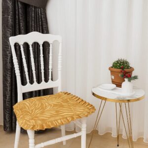 Fırfırlı 6 lı Sandalye Minderleri ( Yumuşak Dokulu, Dekoratif )